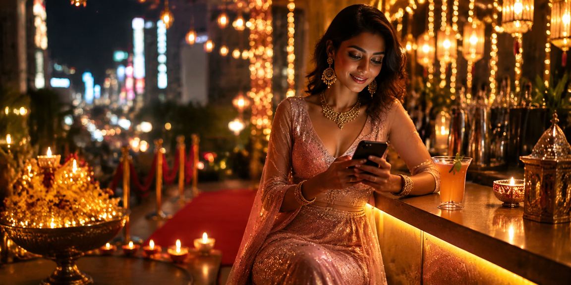 Diwali promotions with red envelopes on MG Road Bengaluru