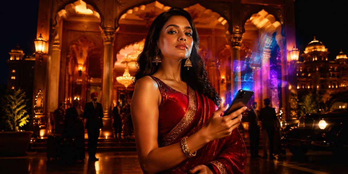 Indian player using d15 casino app on a smartphone